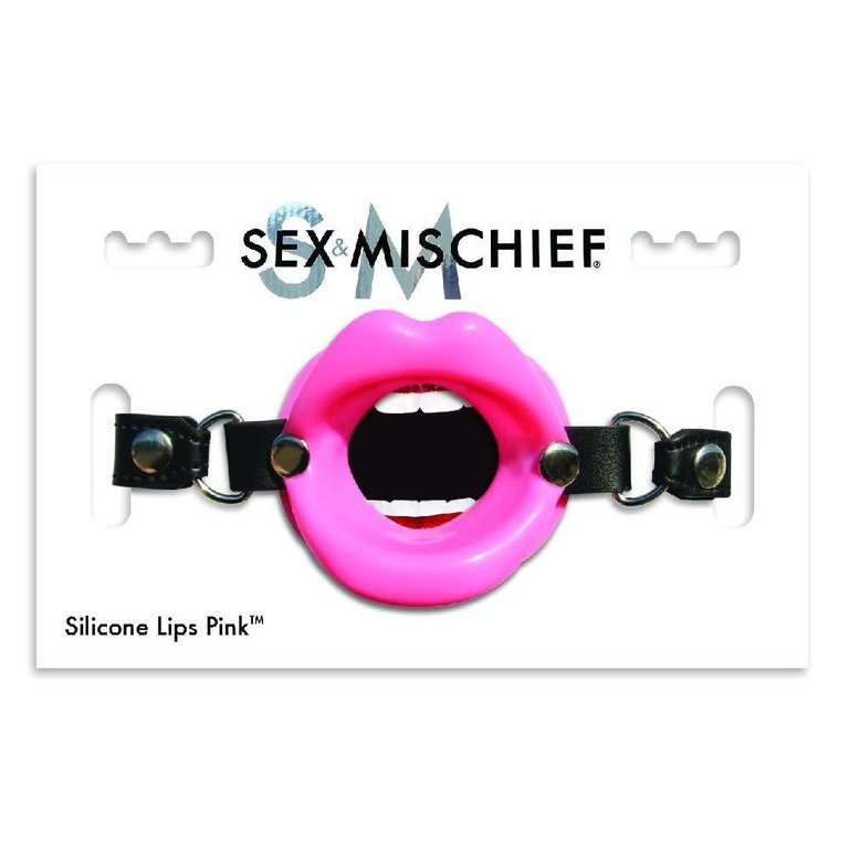 Sportsheets Silicone O-Ring Lips Gag - Pink