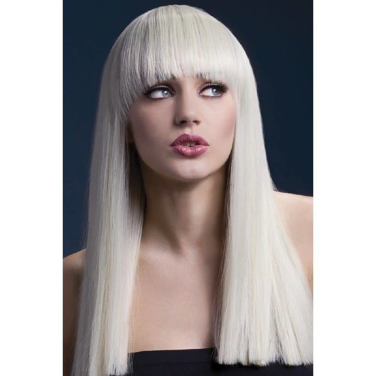 Fever/Smiffys Alexia Wig Long Blunt Cut - Blonde