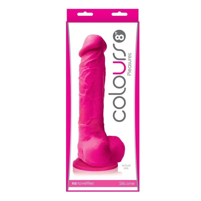 NS Novelties Colours Pleasures 8 inch Dildo - Pink