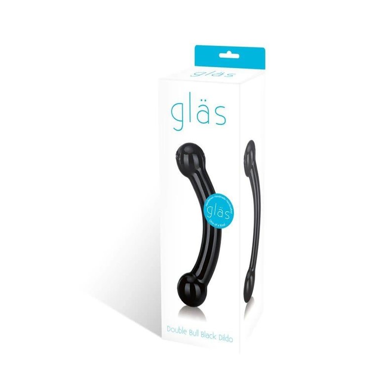 Glas Double Bull Black Glass Dildo