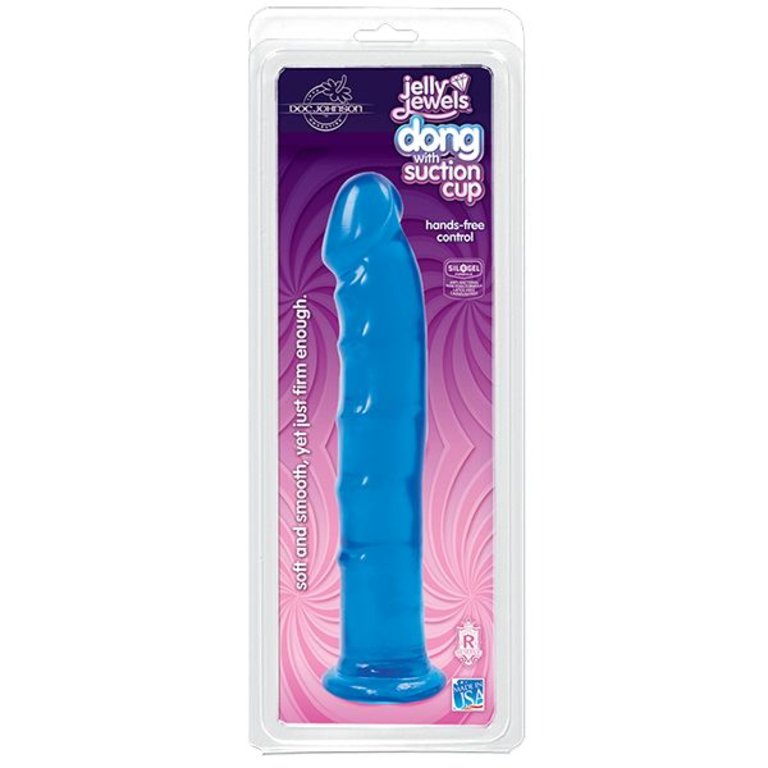 Doc Johnson Jelly Jewels - Dong Suction Cup - Blue
