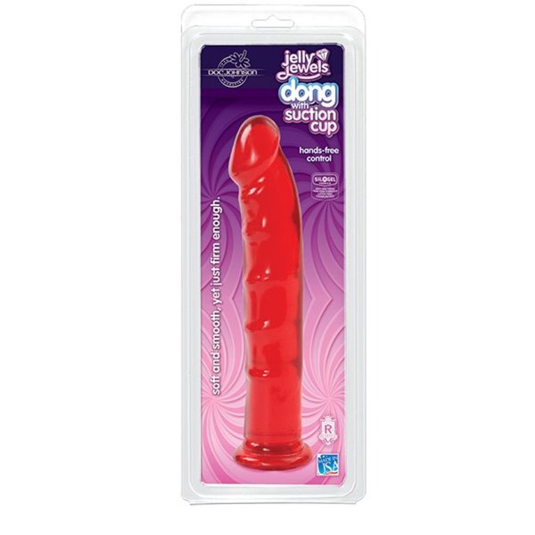 Doc Johnson Jelly Jewels - Dong Suction Cup - Ruby