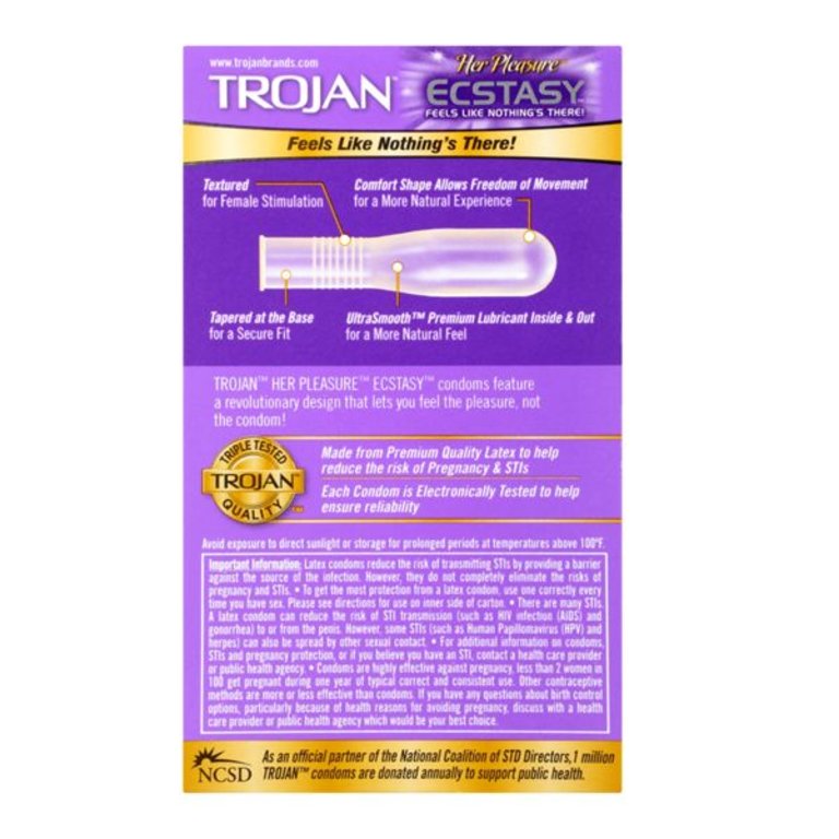 Trojan Her Pleasure Ecstasy Condom 10-pack