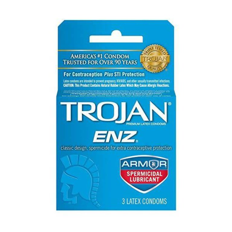 Trojan ENZ Spermicidal Condom 3-pack