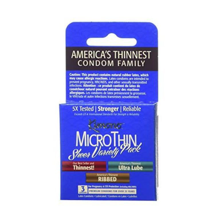 Kimono Microthin Condom Variety 3-pack