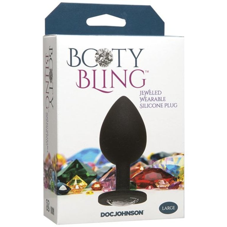 Doc Johnson Booty Bling Silicone Plug Clear Crystal