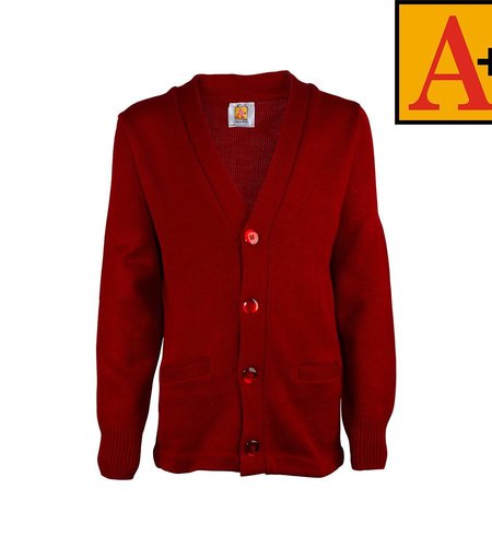 School Apparel Lipstick Red Cardigan Sweater #6300