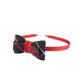 EE Dee Trim Bow Headband #FBE9HB Plaid 36