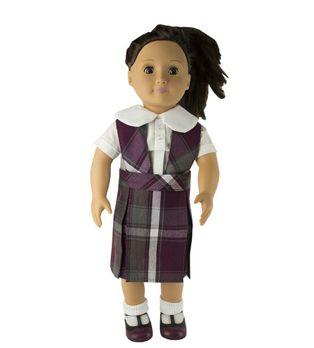 EE Dee Trim Rodrick Plaid #54 Doll Jumper #FBE80