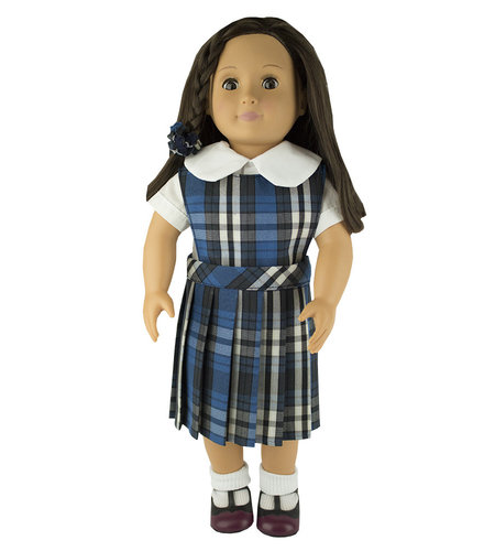 EE Dee Trim Rampart Plaid #29 Doll Jumper #FBE94