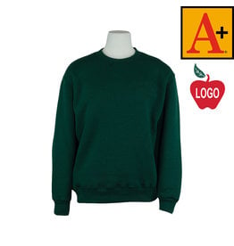School Apparel A+ Green Crew-neck Sweatshirt #6254
