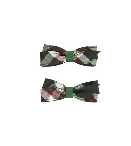 EE Dee Trim Sequoia Plaid Pigtail Bows #FBE164