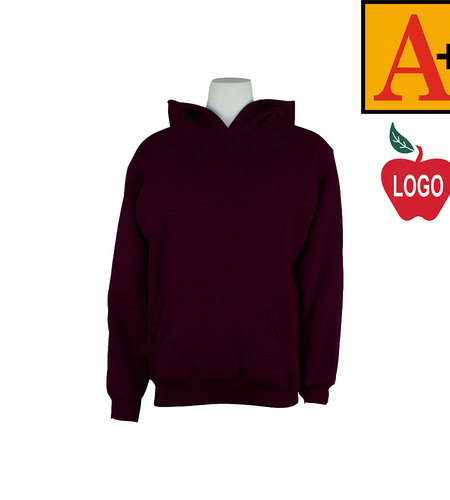 Embroidered Wine Hood Sweatshirt #6246