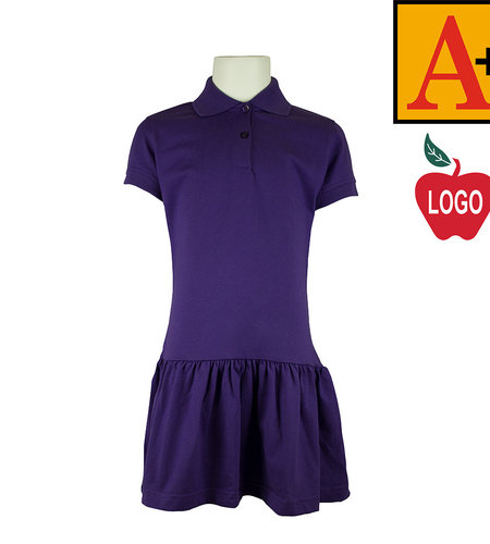 Screenprinted Purple Short Sleeve Knit Dress #9729