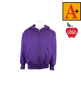 Heat Press Purple Full Zip Hood Sweatshirt #6247