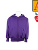 Heat Press Purple Full Zip Hood Sweatshirt #6247-1850