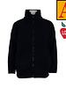 Embroidered Navy Blue Full Zip Fleece Jacket #6202-1801