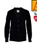 Embroidered Navy Blue Cardigan Sweater #6300-1811