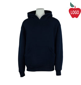 Embroidered Navy Blue Hood Sweatshirt #9289