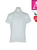 Embroidered White Short Sleeve Interlock Polo #9605