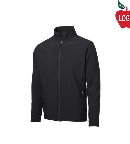 Embroidered Black Soft Shell Jacket #J317-1833-Grade 5-8