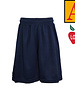 Heat Press Navy Blue Mesh Athletic Shorts #6212-1839-Grade K-8