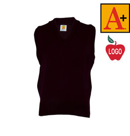 Embroidered Wine Sleeveless Sweater Vest #6600-1805