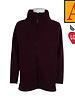 Embroidered Wine Full Zip Fleece Jacket #6202-1805