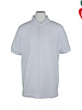 Embroidered White Short Sleeve Pique Polo #U838