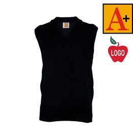 Embroidered Navy Blue Sweater Vest #6600