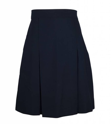 School Apparel Navy Gabardine 4-pleat skirt #1034PSJ