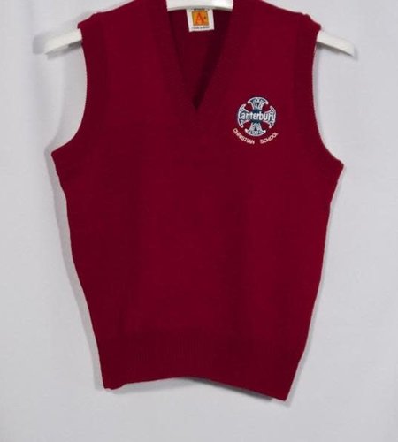 Embroidered Lipstick Sleeveless Sweater Vest #6600-1804