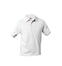 White Short Sleeve Jersey Polo #8320-00