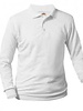 White Long Sleeve Interlock Polo #8326-00