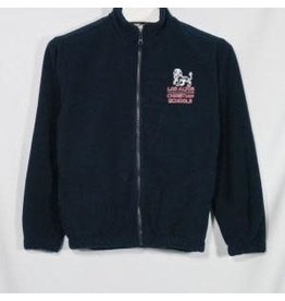 Embroidered Navy Blue Full Zip Fleece Jacket #6202-1831