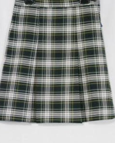 【U LAN】Melo Pleats Checkered Pantskirt LOC|2-KICK PLEAT SKIRT|PINEWOOD|061| - Merry Mart Uniforms