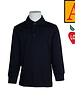 Embroidered Dark Navy Long Sleeve Jersey Polo #8326