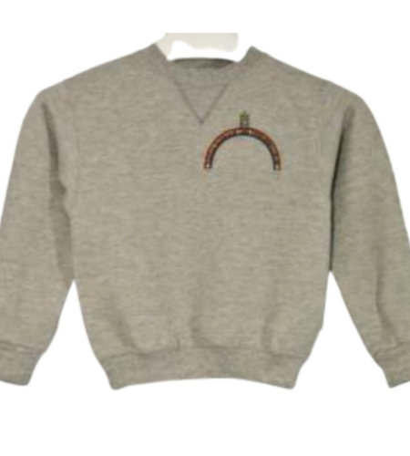 Embroidered Oxford Grey Crewneck Sweatshirt #9001