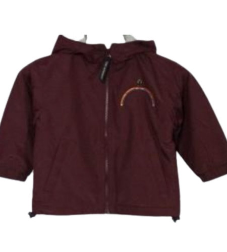 Embroidered Wine Hooded Nylon Jacket #6225-1848-Grade K-6