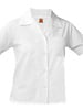 Embroidered White Short Sleeve Pointed Collar Blouse #9481/9782-1848-Grade 4-6