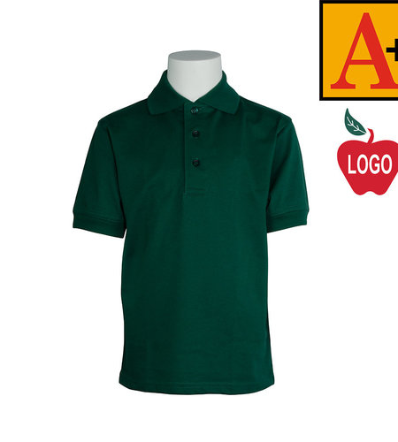 Embroidered Green Short Sleeve Jersey Polo #8320
