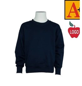 Embroidered Navy Crewneck Sweatshirt #6254