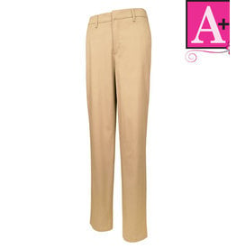 School Apparel Girls Khaki Modern Fit Flat Front Pant #7895