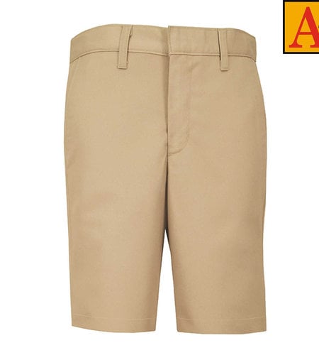 School Apparel Boys Khaki Plain Front Stretch Shorts #7897