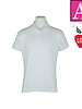 School Apparel A+ White Short Sleeve Interlock Polo #9605