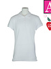 Embroidered White Short Sleeve Pique Polo #9735-1825