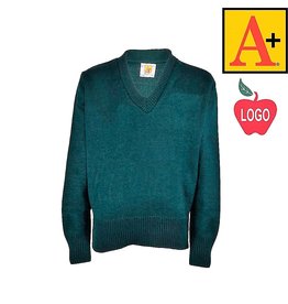 School Apparel A+ Green Pullover Sweater #6500