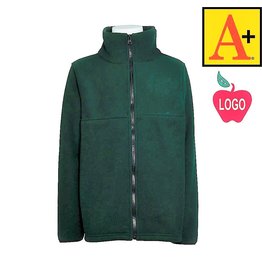 Embroidered Green Fleece Full Zip Jacket #6202