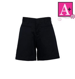 School Apparel Navy Blue Plain Front Walk Shorts #7362R-Grade K-8