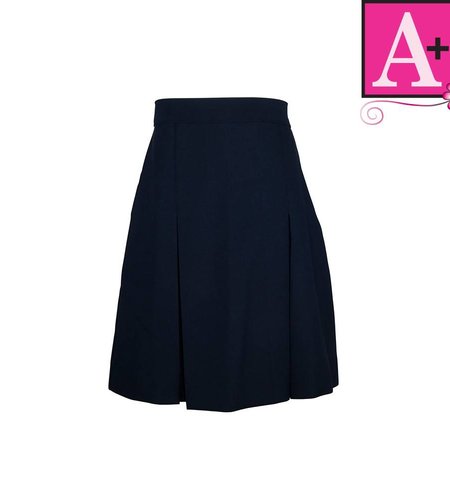 School Apparel Navy Gabardine 4-pleat skirt #1034PS